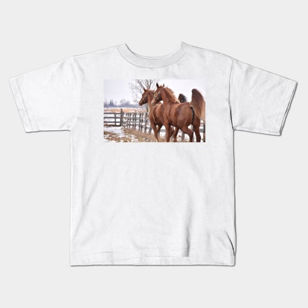 Verrazano and Palace Malice fillies Kids T-Shirt by theartsyeq